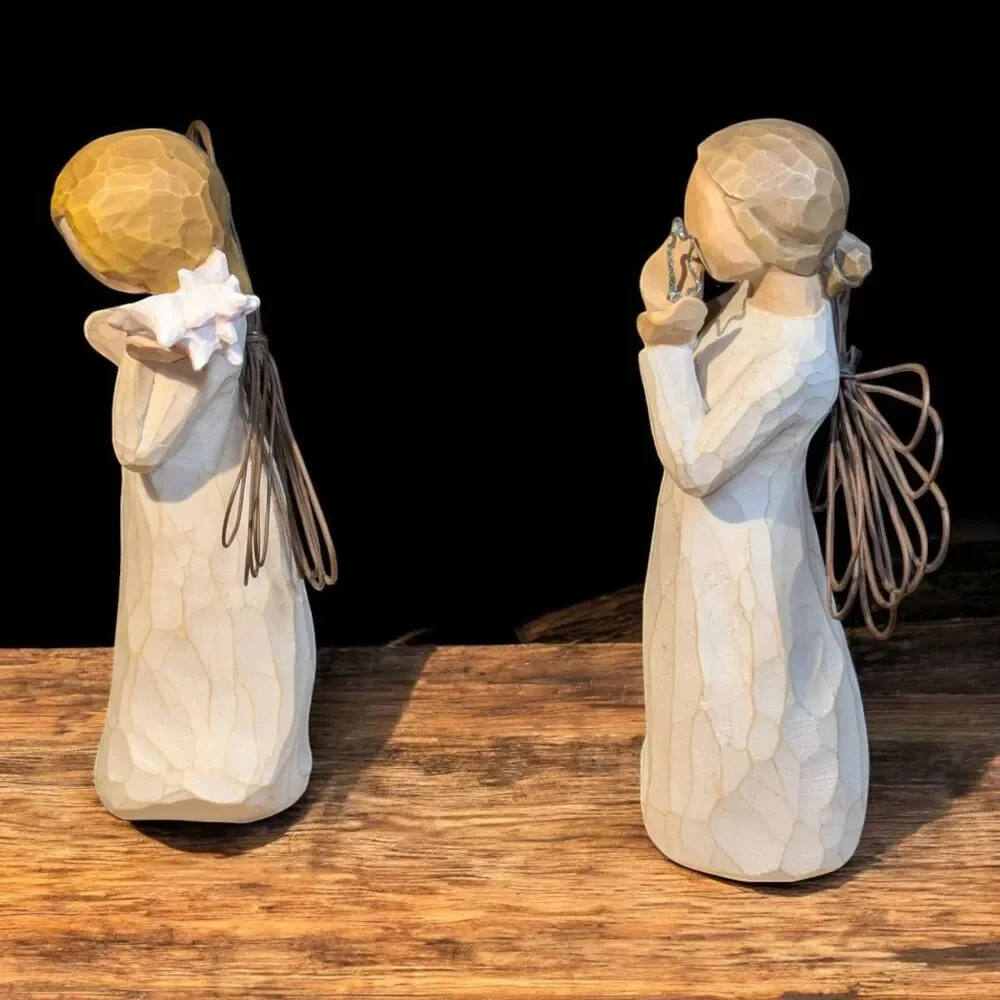2 Willow Tree Figurines THINKING OF YOU and BRIGHT STAR Vintage